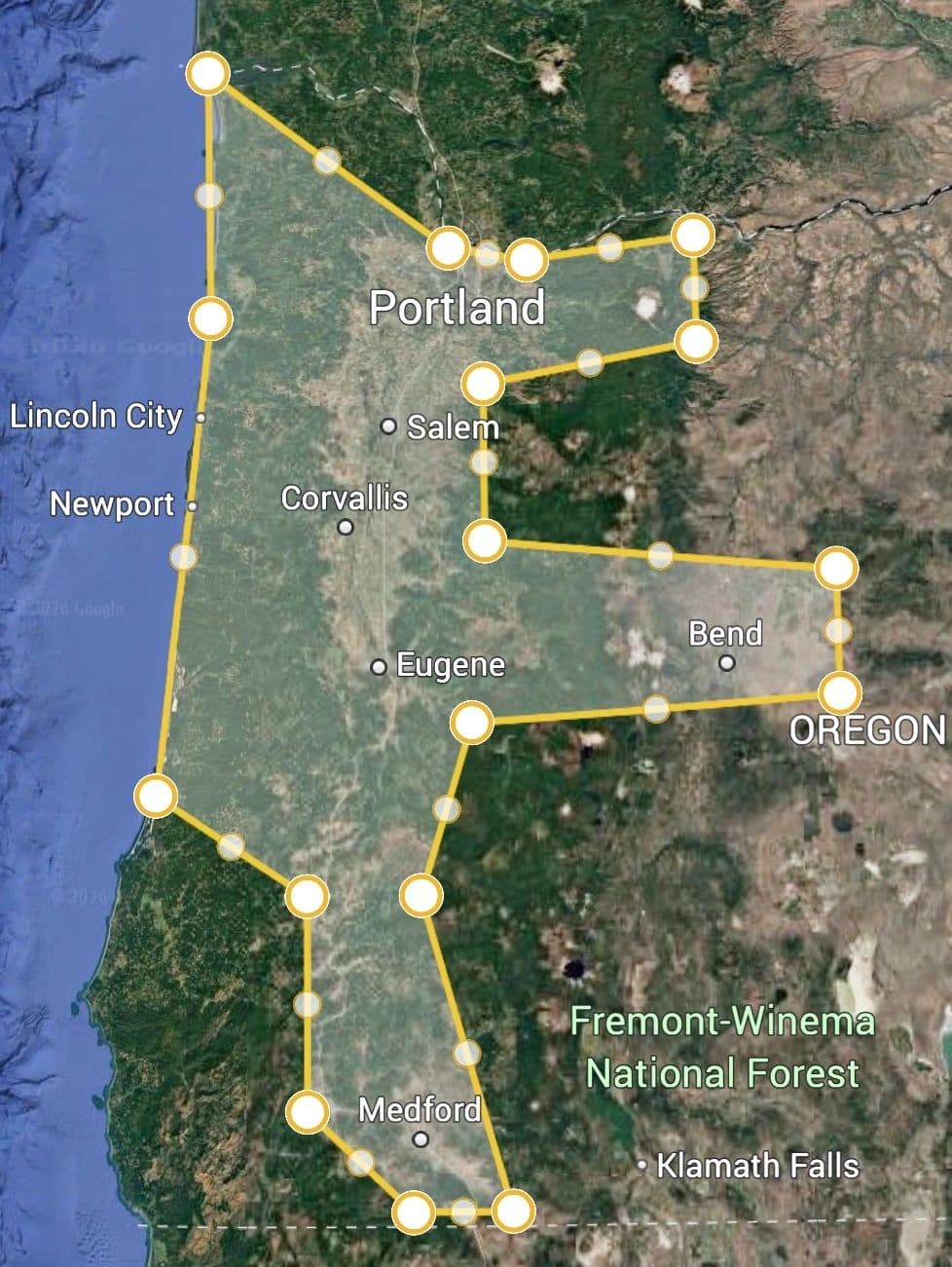 FlowSeal Coatings Oregon Service Area Map